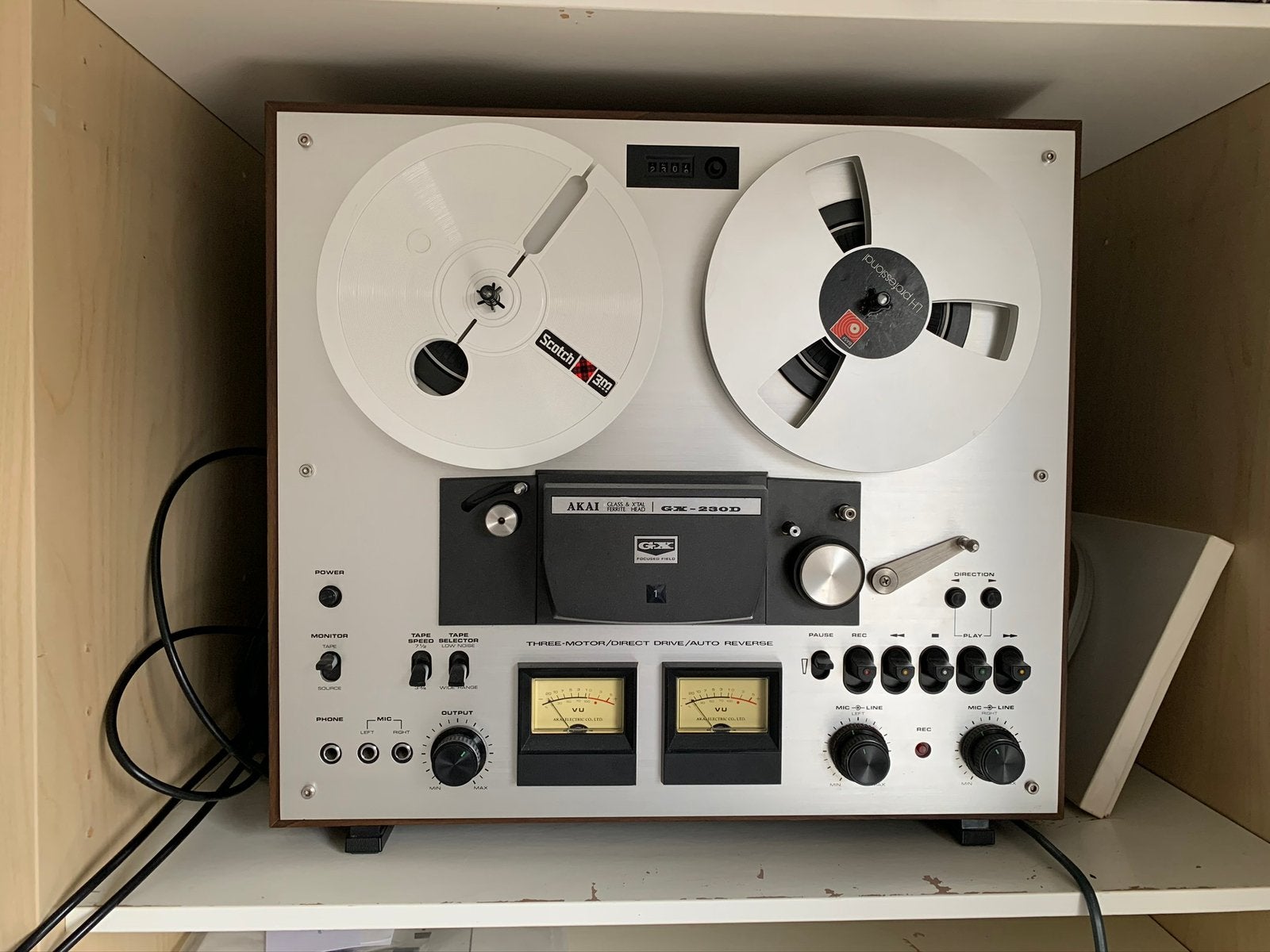 Akai GX 230 D Reel to Reel bandrecorder met tapes, Ophalen, Bandrecorder