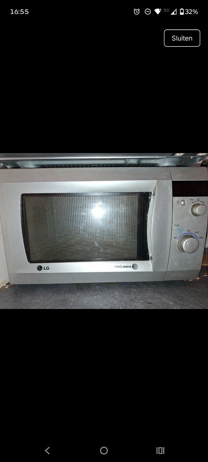 LG magnetron, Ophalen, Zo goed als nieuw, Vrijstaand, Magnetron