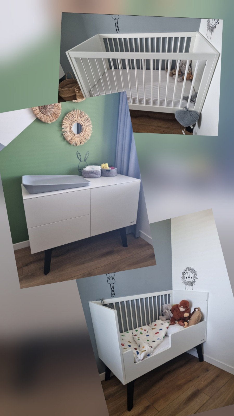 Kidsmill commode en ledikant als nieuw mat wit zgan, Ophalen, Zo goed als nieuw, Matras