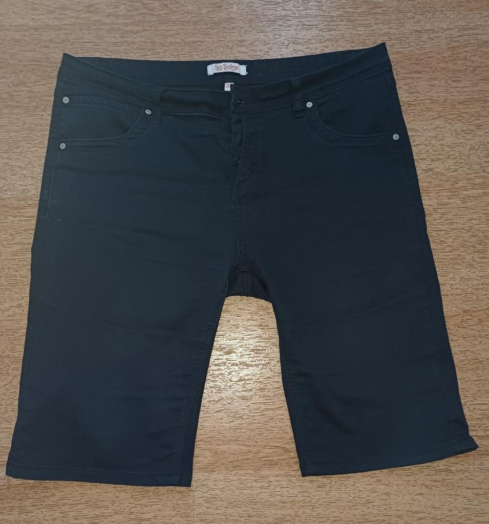Donkerblauwe korte broek dames, So Soire, maat 40/42, Kleding | Dames, Broeken en Pantalons, So Soire, Kort, Blauw, Maat 42/44 (L)