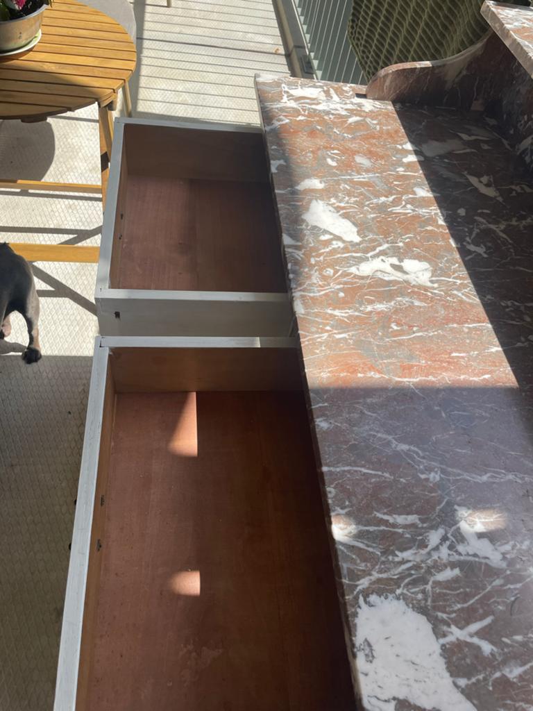 Antiek dressoir met marmeren blad, Ophalen