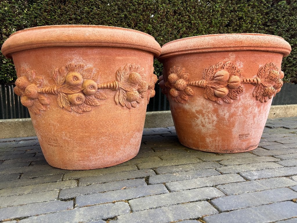 Grote Magnifieke Zeer Exclusieve Toscaanse Impruneta Set, Ophalen, Overige materialen, 40 cm of meer, Rond