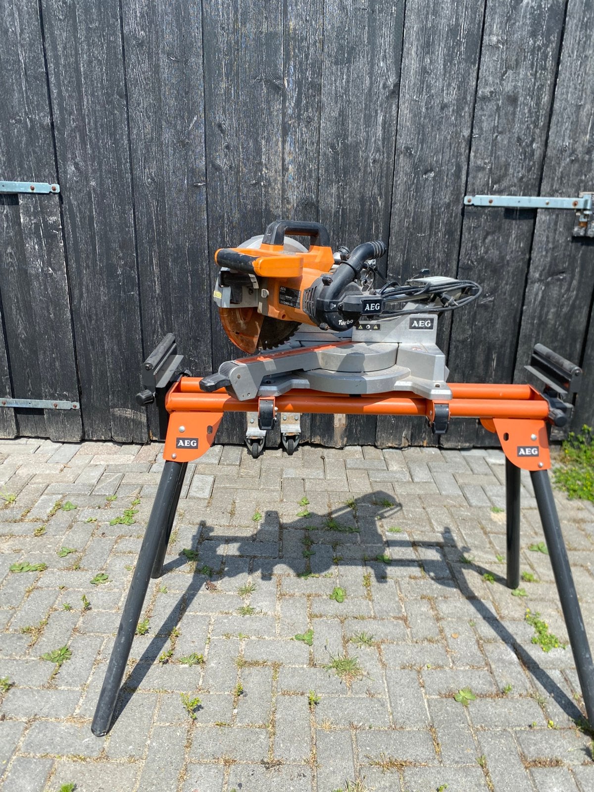AEG Afkortzaag, Ophalen, Gebruikt, 70 mm of meer, Afkortzaag