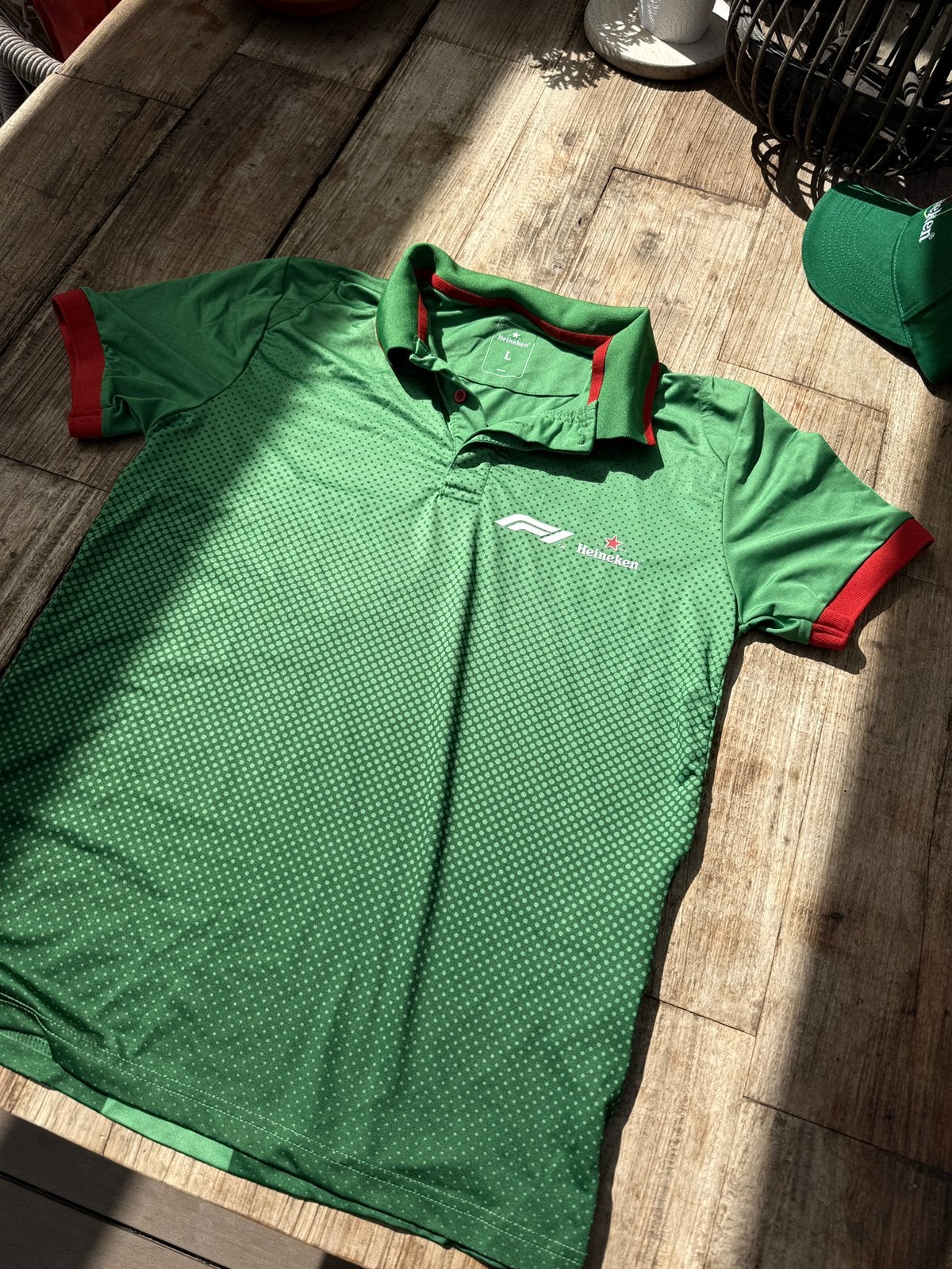 Heineken F1 Formula 1 Dutch GP Zandvoort Polo Shirt L, Maat 52/54 (L), Ophalen of Verzenden, Zo goed als nieuw, Groen