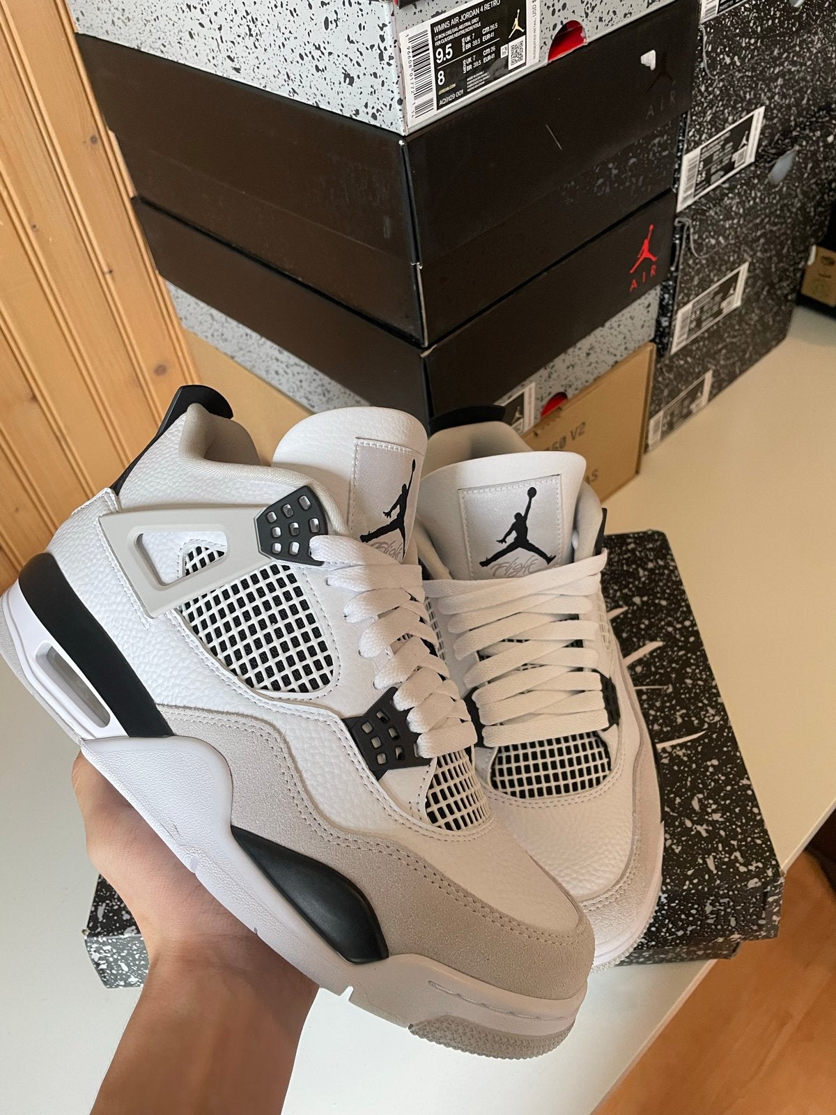 Jordan 4 Military Black (EU 42), Kleding | Heren, Schoenen, Verzenden, Wit, Nieuw, Sneakers of Gympen