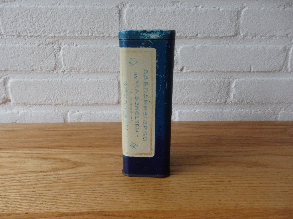 Vintage oud blik sago aardappelsago W.A. Scholten Groningen, Antiek en Kunst, Ophalen of Verzenden