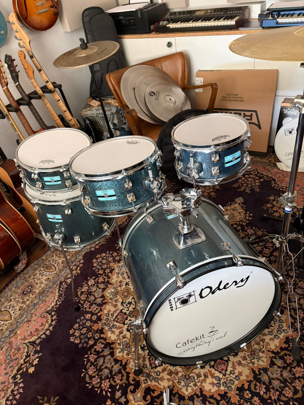 Odery Cafekit (met extra bassdrum) & bekkens, Ophalen, Zo goed als nieuw
