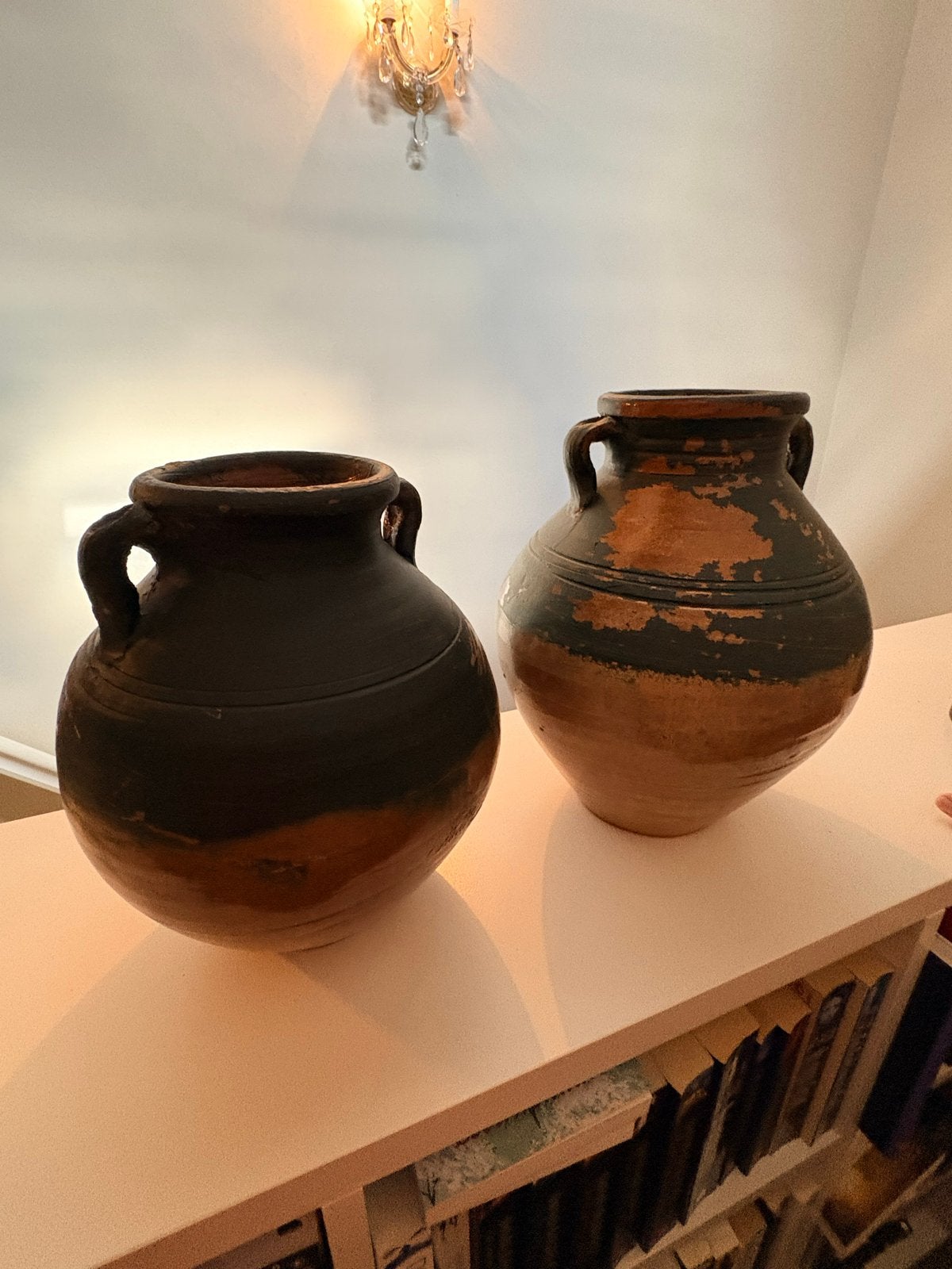 Decoratieve aardewerken potten - Set van 2, Antiek en Kunst, Ophalen