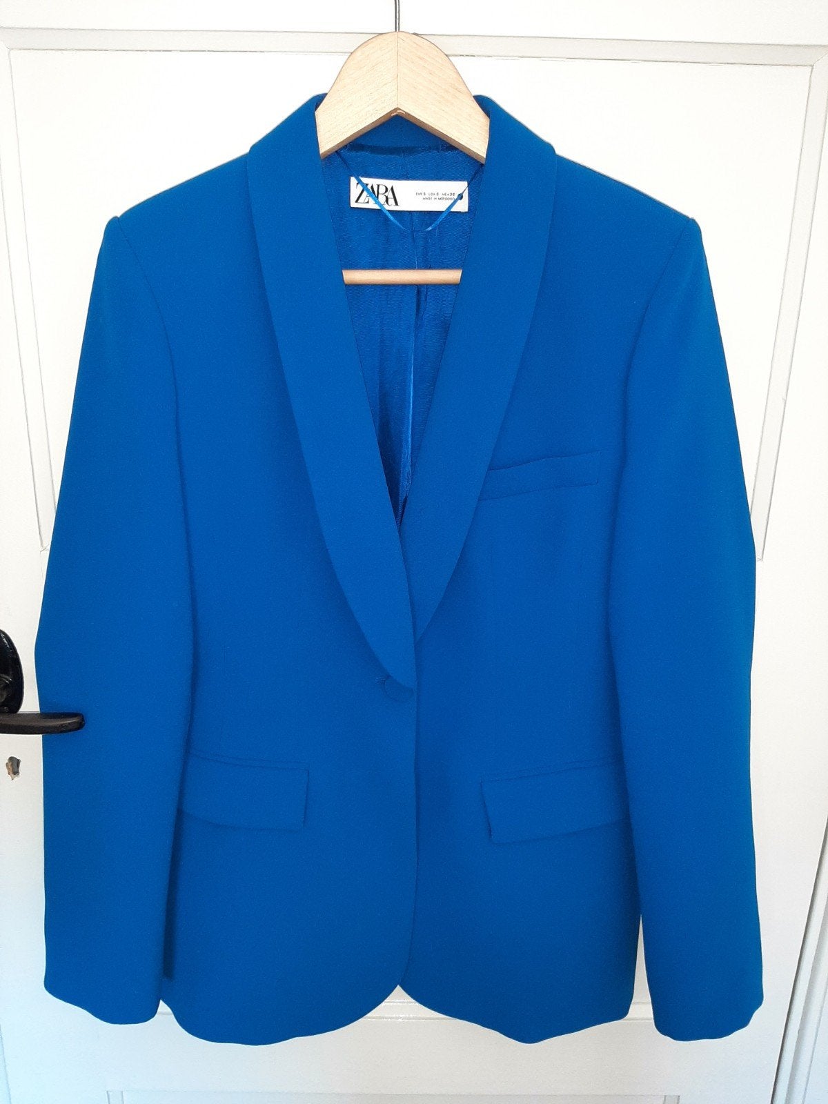 Zgan colbert jasje mt S, Kleding | Dames, Jasjes, Kostuums en Pakken, Blauw, Ophalen of Verzenden, Zo goed als nieuw, Jasje
