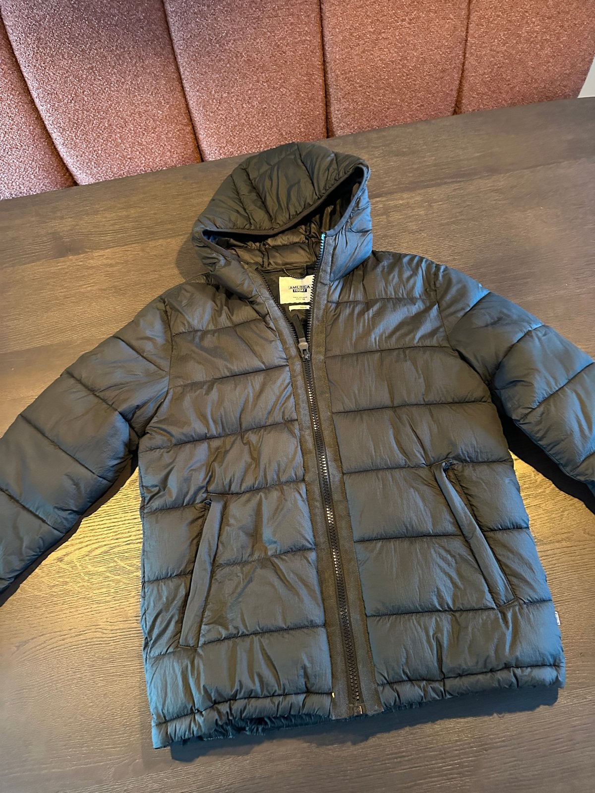 America Today groen Puffer Jas Maat S, Kleding | Heren, Ophalen of Verzenden, Gedragen, Maat 46 (S) of kleiner, Groen