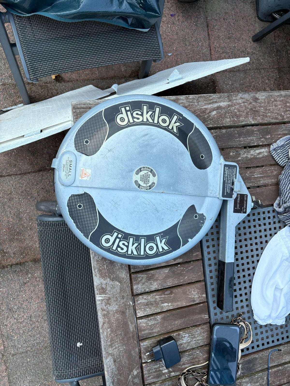 Disklok Small stuurwielslot - Extra beveiliging auto, Ophalen, Gebruikt