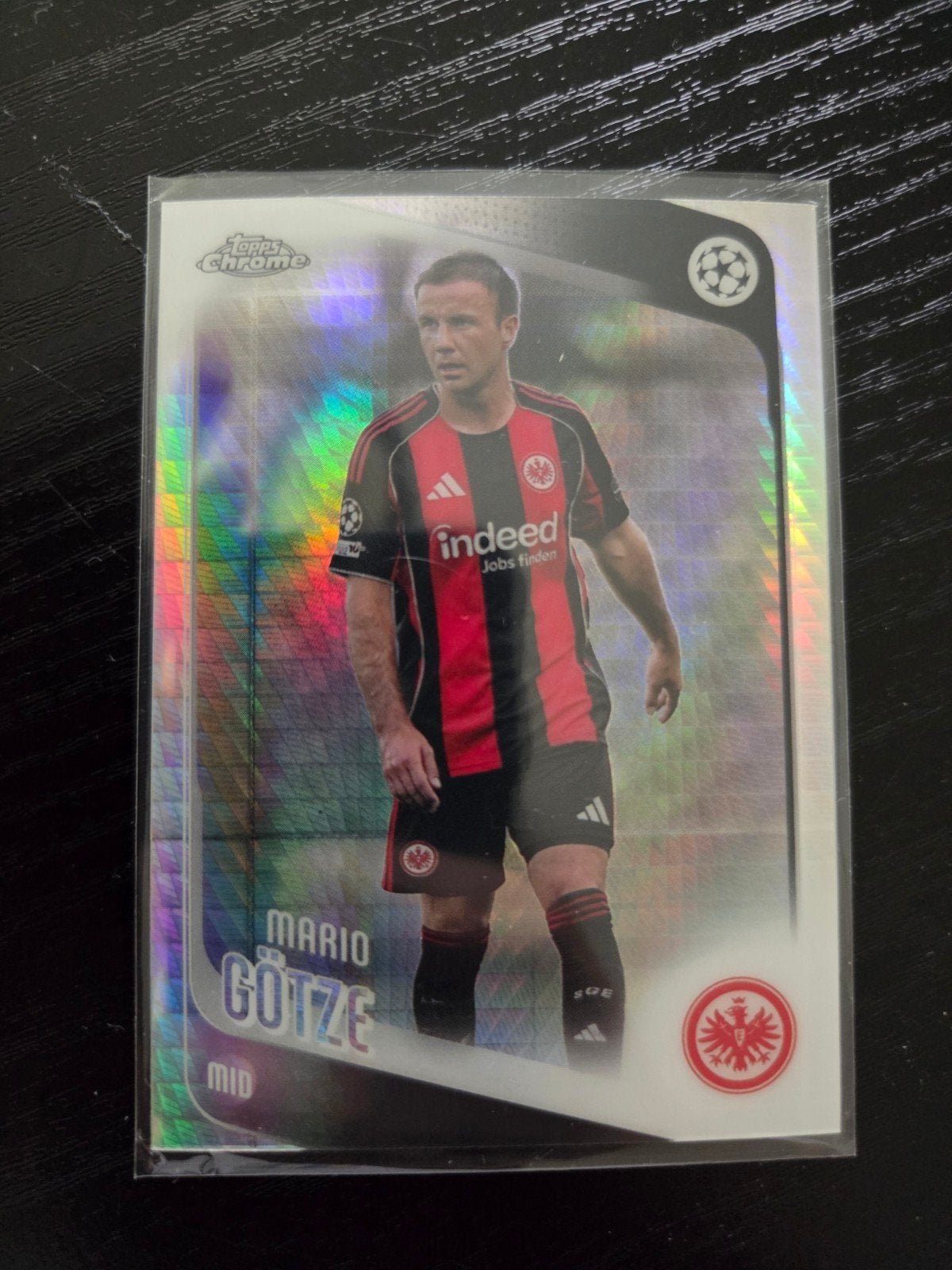 Mario Götze Refractor Topps Chrome UCC 2026 Eintracht Frankf, Verzamelen, Sportartikelen en Voetbal, Ophalen of Verzenden, Zo goed als nieuw