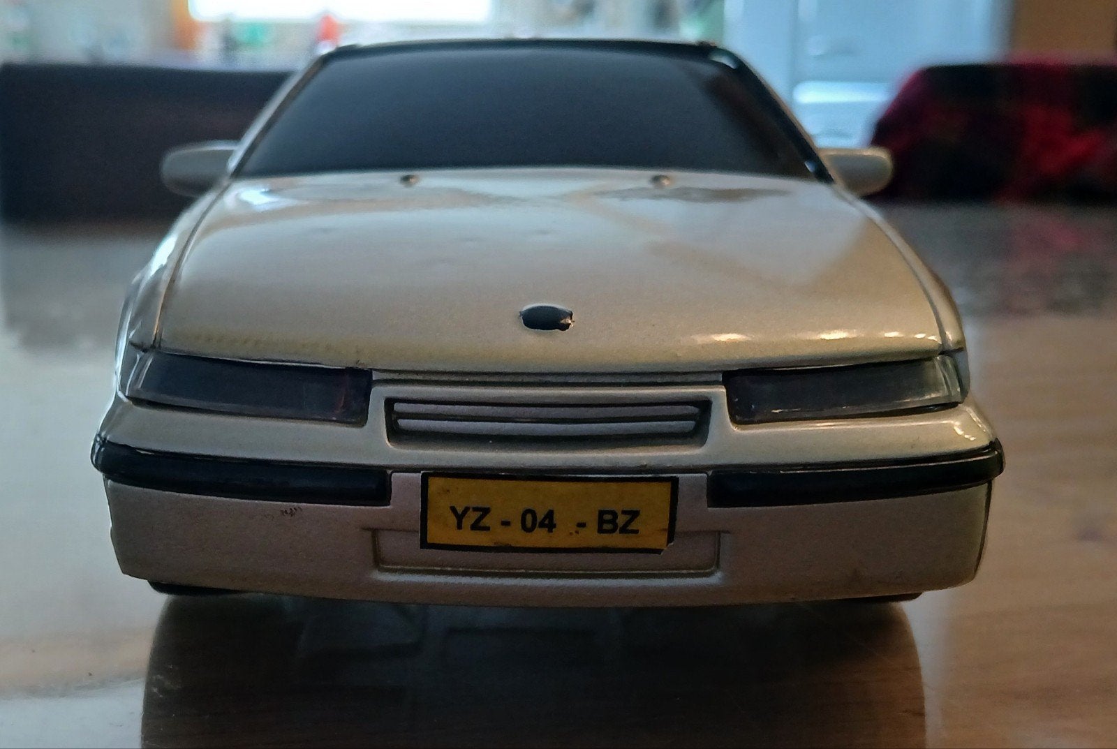 Opel Calibra modelauto - Zilverkleurig, Ophalen, Gebruikt