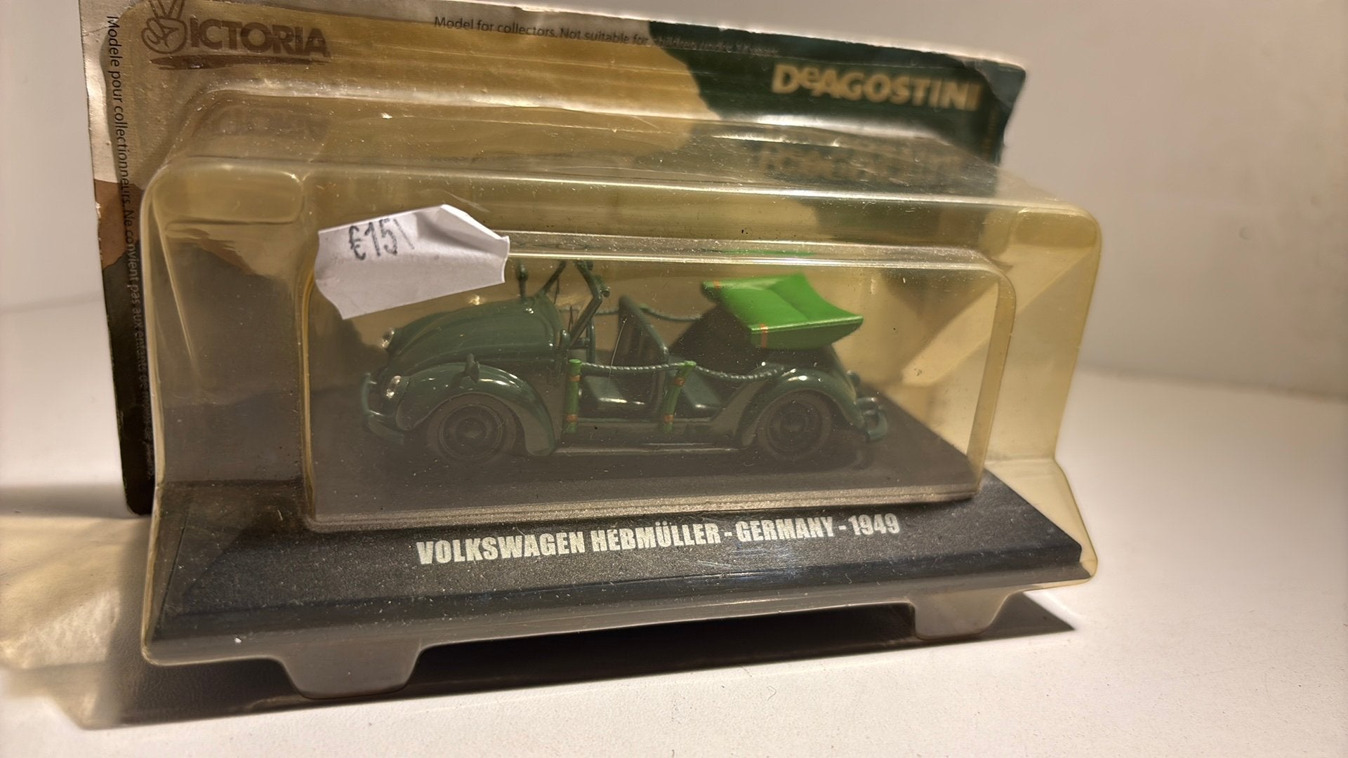 Volkswagen hebmuller germany 1949 deagostini 1.43, Overige merken, Auto, Ophalen of Verzenden, A