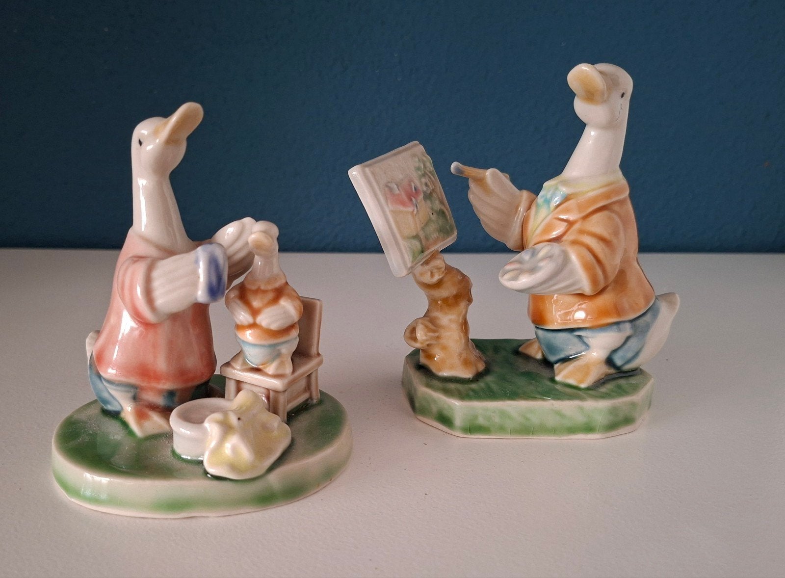 Twee Beatrix Potter ganzenbeeldjes, Ophalen of Verzenden, Zo goed als nieuw, Dier