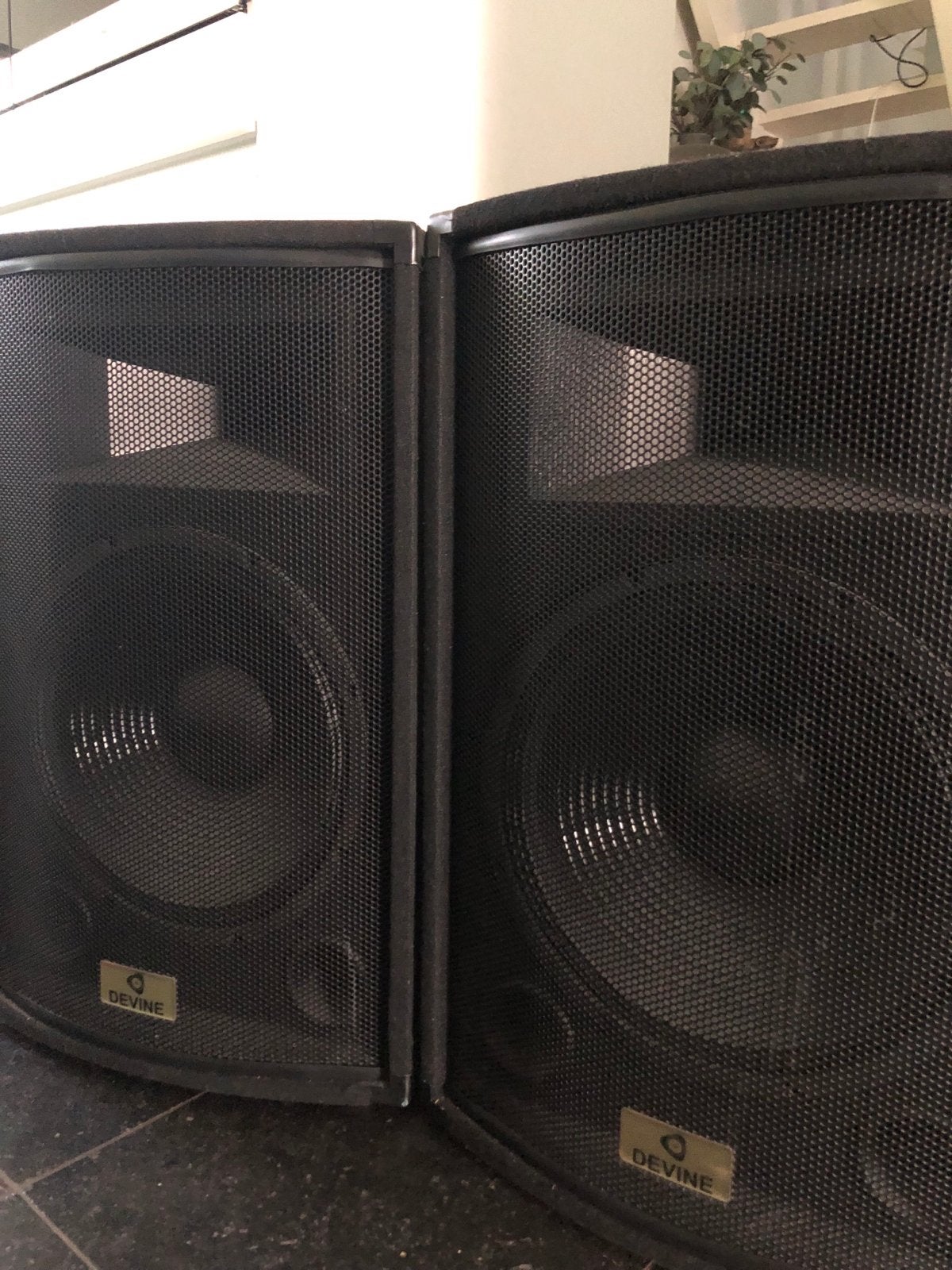 Devine 15 inch PA speakers - Zo goed als nieuw, Overige typen, Zo goed als nieuw, AUX-ingang, Ophalen