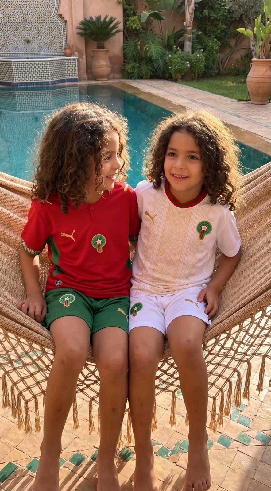 Wk voetbal 2026 Marokko kids uit en thuis tenues !!, Kinderen en Baby's, Kinderkleding | Maat 128, Ophalen of Verzenden, Jongen of Meisje