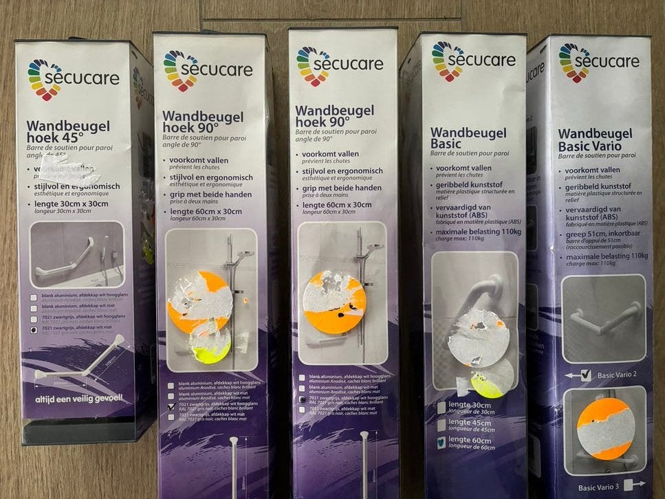 Secucare wandbeugels 5 stuks, Ophalen of Verzenden, Nieuw