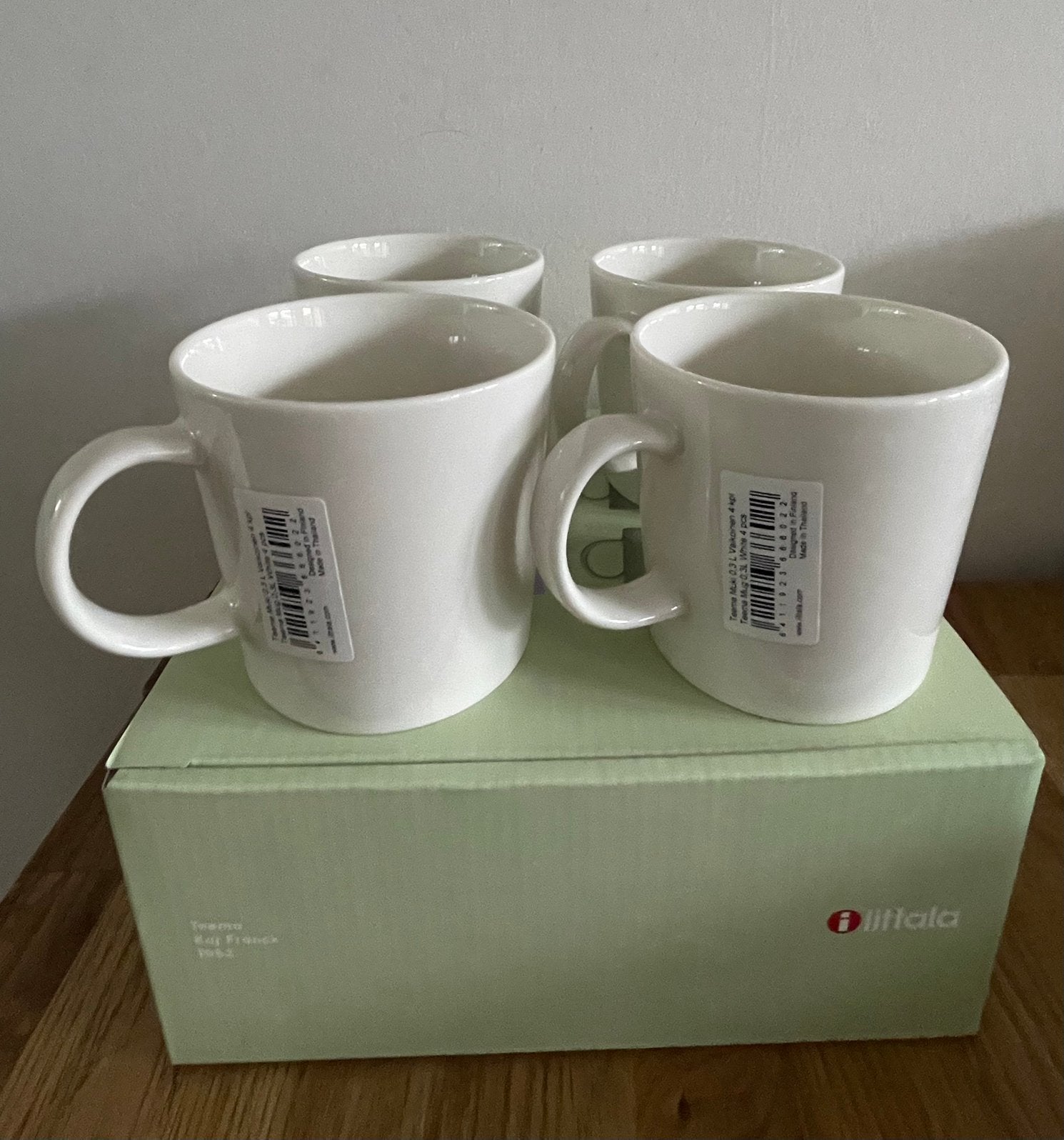 4 nieuwe Iittala Teema mokken (0,3 l, wit), Overige merken, Nieuw, Overige stijlen, Porselein
