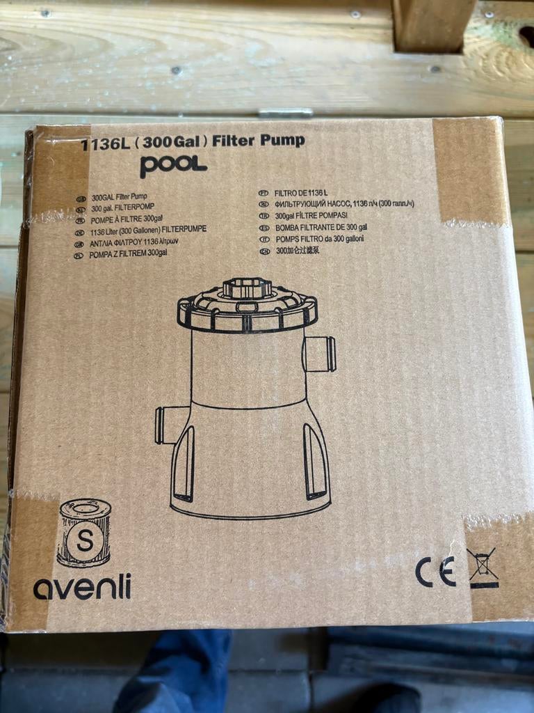Avenli 1136L (300 Gal) Filterpomp voor Zwembad, Ophalen, Nieuw, Vijverpomp