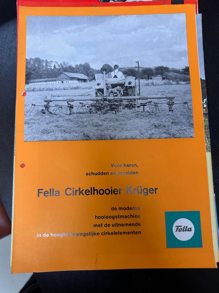 Oude Fella Cirkelhooier Krüger folder jaren '60 hooioogstmac, Ophalen of Verzenden, Zo goed als nieuw