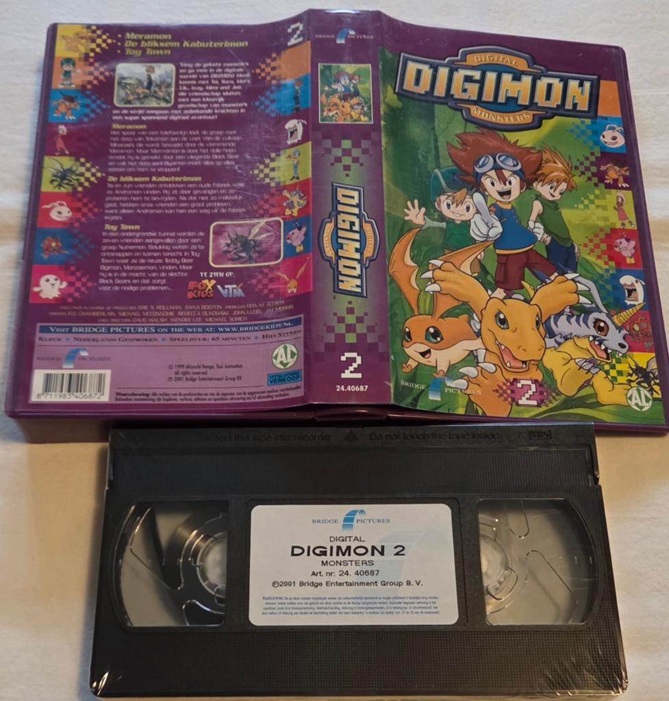 Digimon 2 Sealed VHS Cartoon/Anime, Cd's en Dvd's, Alle leeftijden, Ophalen of Verzenden, Nieuw in verpakking