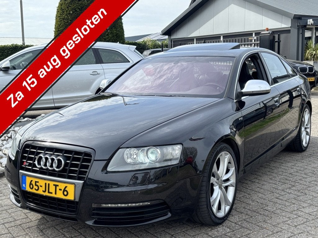 Audi A6 5.2 FSI V10 Sedan 2009 Schuifdak Youngtimer NL Auto, Auto's, Audi, Automaat, Gebruikt, Bedrijf, Sedan