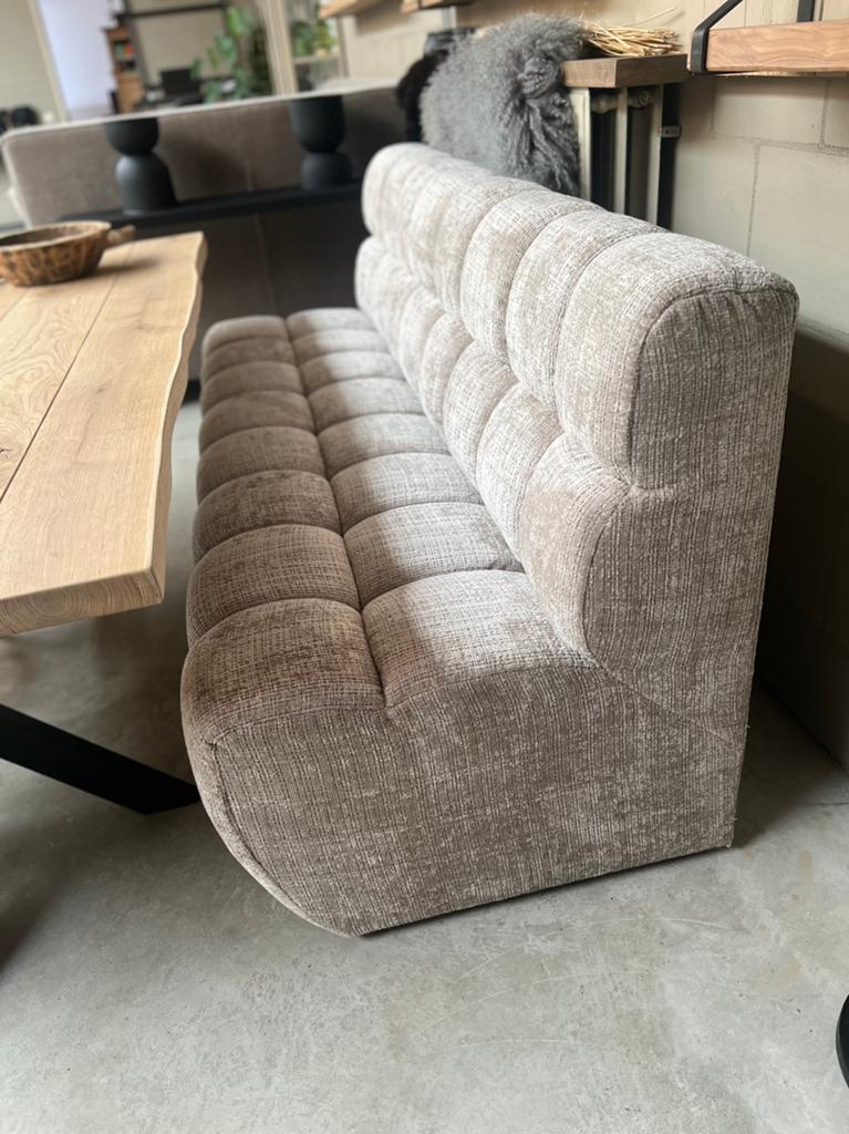 Eetbank Loa vakken taupe marbella op voorraad, Huis en Inrichting, Stoelen, Nieuw, Vijf, Zes of meer stoelen, Stof, Overige kleuren
