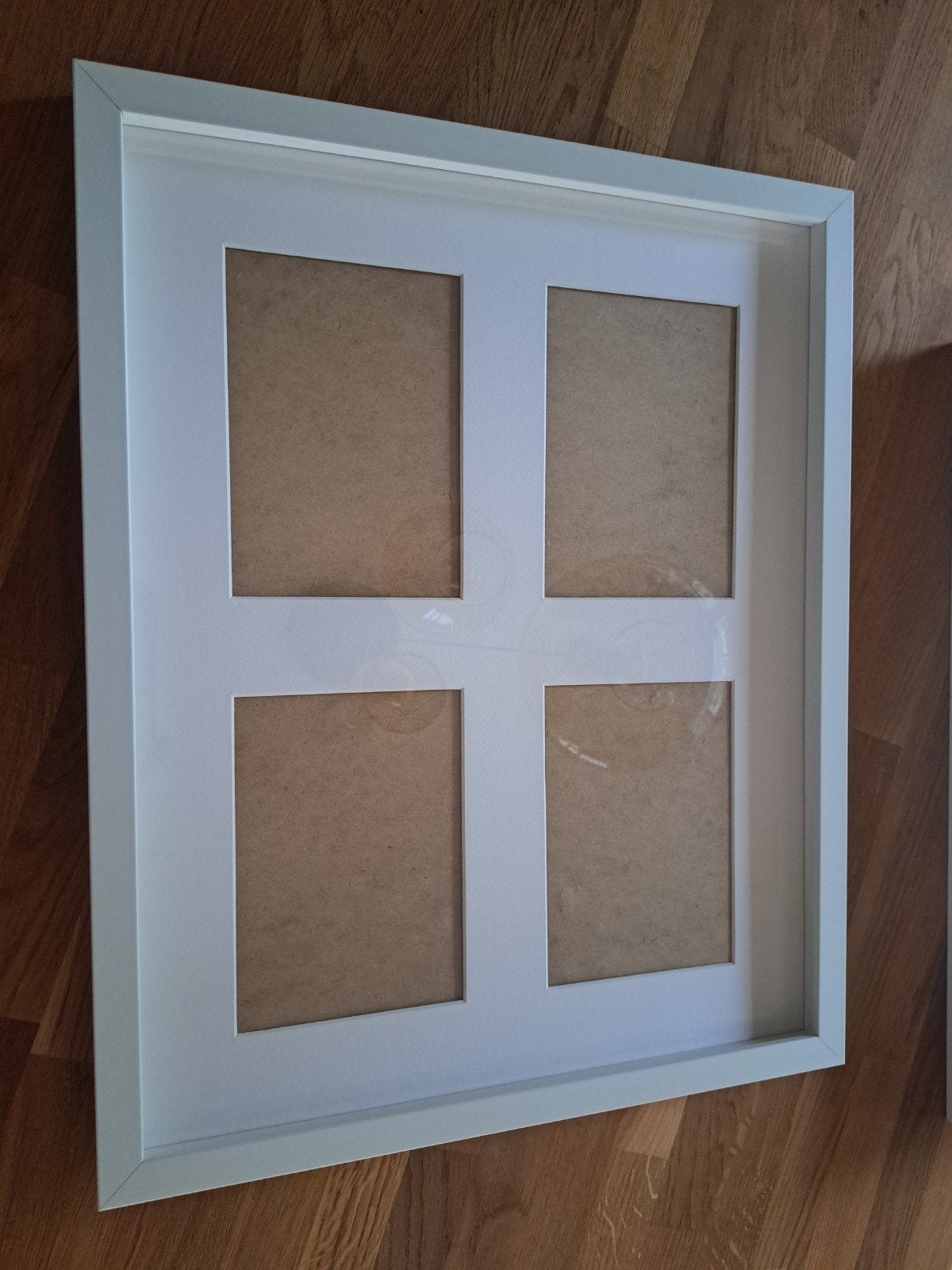 3 witte fotolijsten met passe-partout, Huis en Inrichting, Woonaccessoires | Lijsten, Ophalen