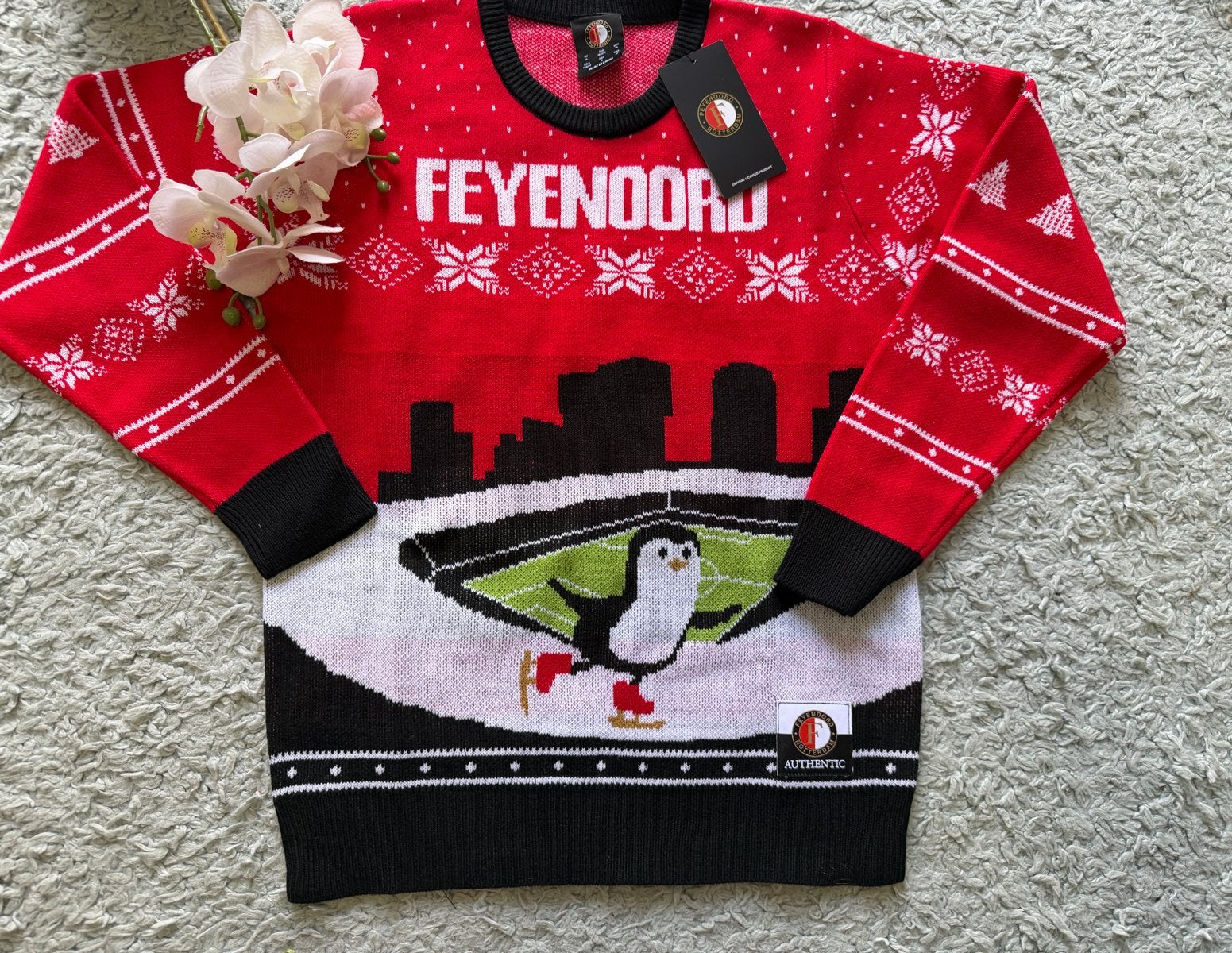 NİEUW, leuke kinder kersttrui van Feyenoord, maat 158, Ophalen of Verzenden, Nieuw, Jongen of Meisje, Trui of Vest