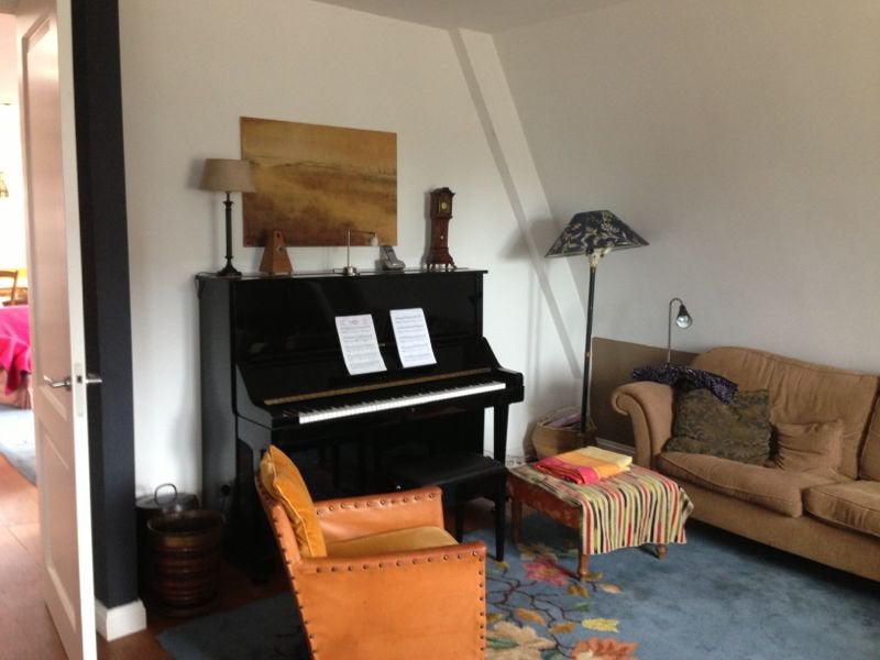 Yamaha piano 131cm hele goede staat zwart, Muziek en Instrumenten, Piano's, Ophalen, Gebruikt, Zwart