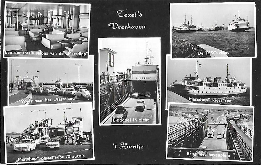 AK Texel - Texel's Veerhaven 't Horntje., Verzenden, 1940 tot 1960, Gelopen, Waddeneilanden