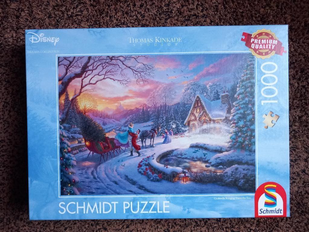 Thomas Kinkade Walt Disney Cinderella Bringing Home the Tree, Ophalen of Verzenden, 500 t/m 1500 stukjes, Nieuw, Legpuzzel
