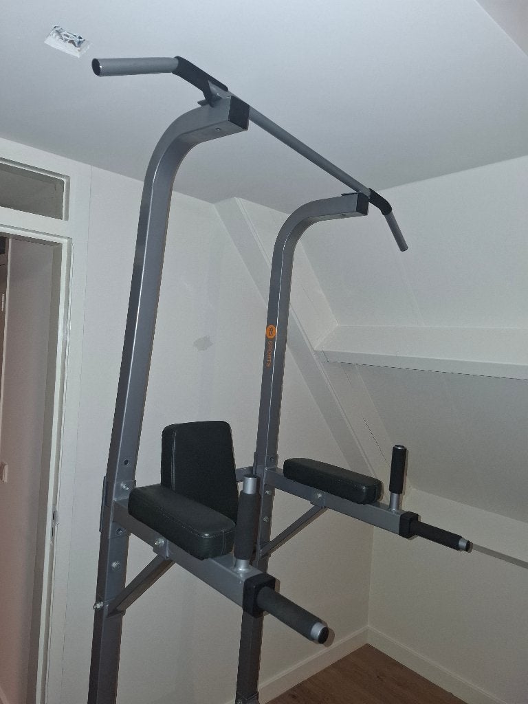 Power tower met dip station, Ophalen, Krachtstation, Benen, Zo goed als nieuw