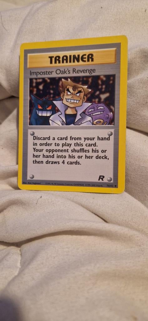 Pokémon Kaart: Imposter Oak's Revenge Trainer (76/82), Ophalen of Verzenden, Gebruikt, Losse kaart
