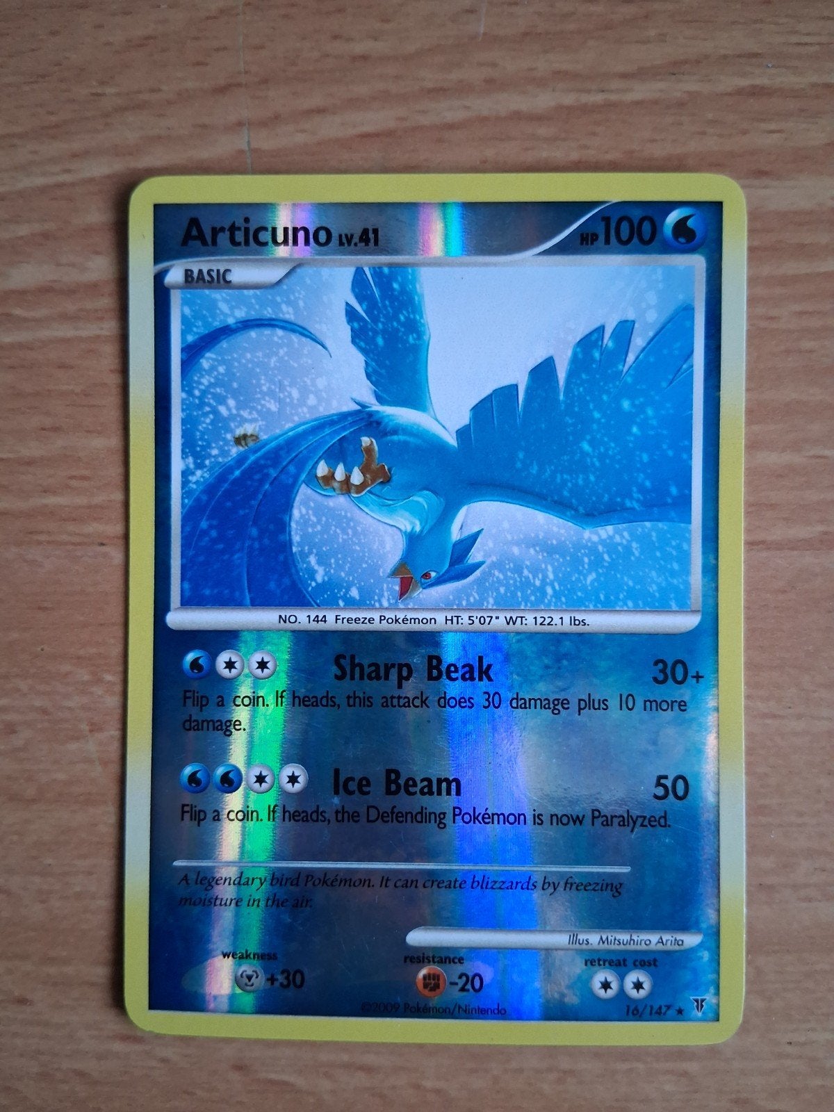 Pokémon Articuno lv.41 kaart, Ophalen of Verzenden, Zo goed als nieuw, Losse kaart