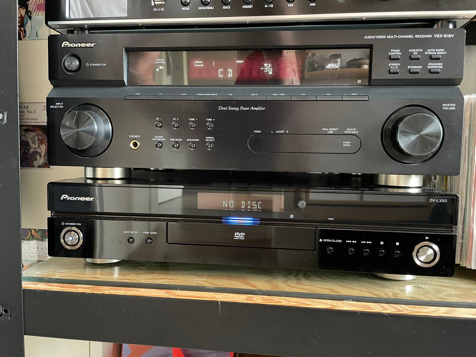 Pioneer VSX-818V surround Receiver met LX50 DVD sacd -speler, Ophalen of Verzenden, Zo goed als nieuw, Pioneer, 120 watt of meer