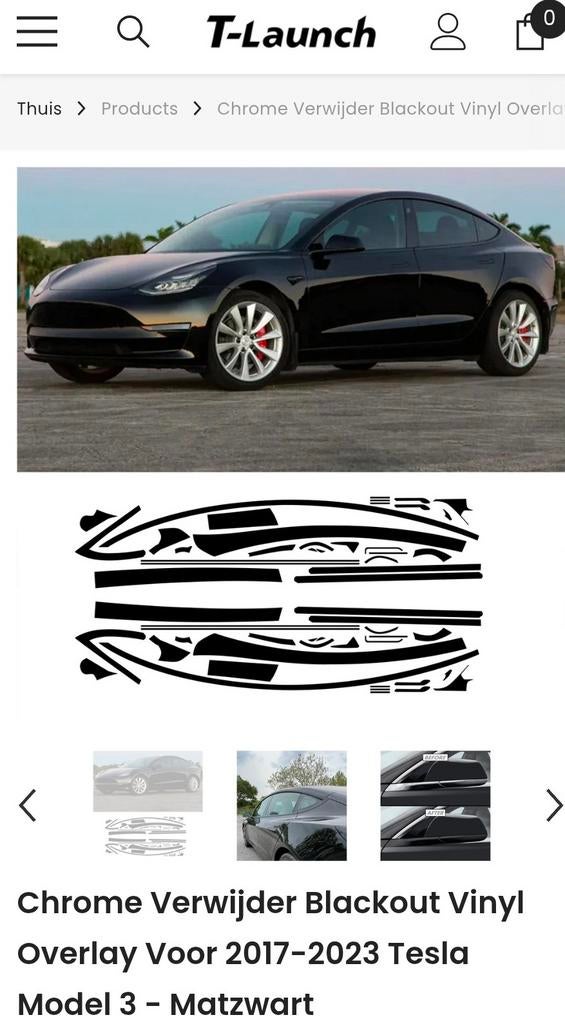 Tesla Model 3 upgrade set inc spoiler, Auto diversen, Tuning en Styling, Ophalen of Verzenden