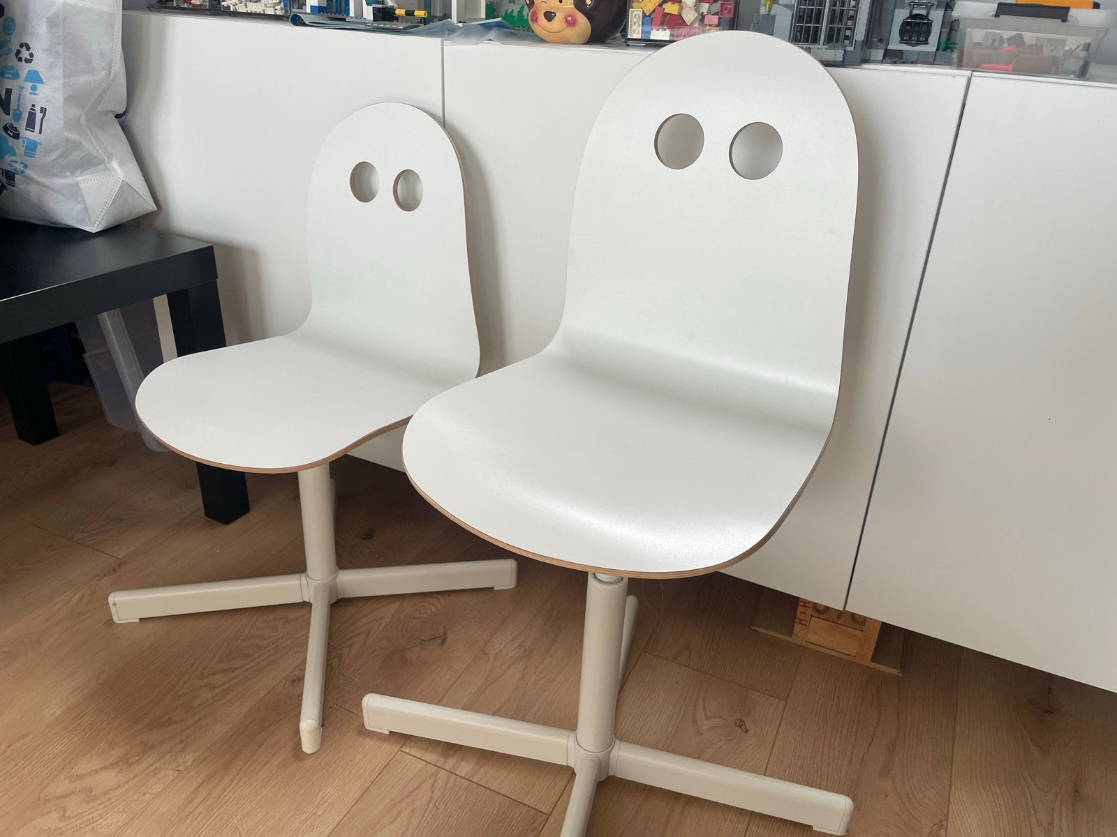 Twee witte kinderstoelen - IKEA ÖRFJÄLL, Ophalen, Gebruikt, Twee, Wit