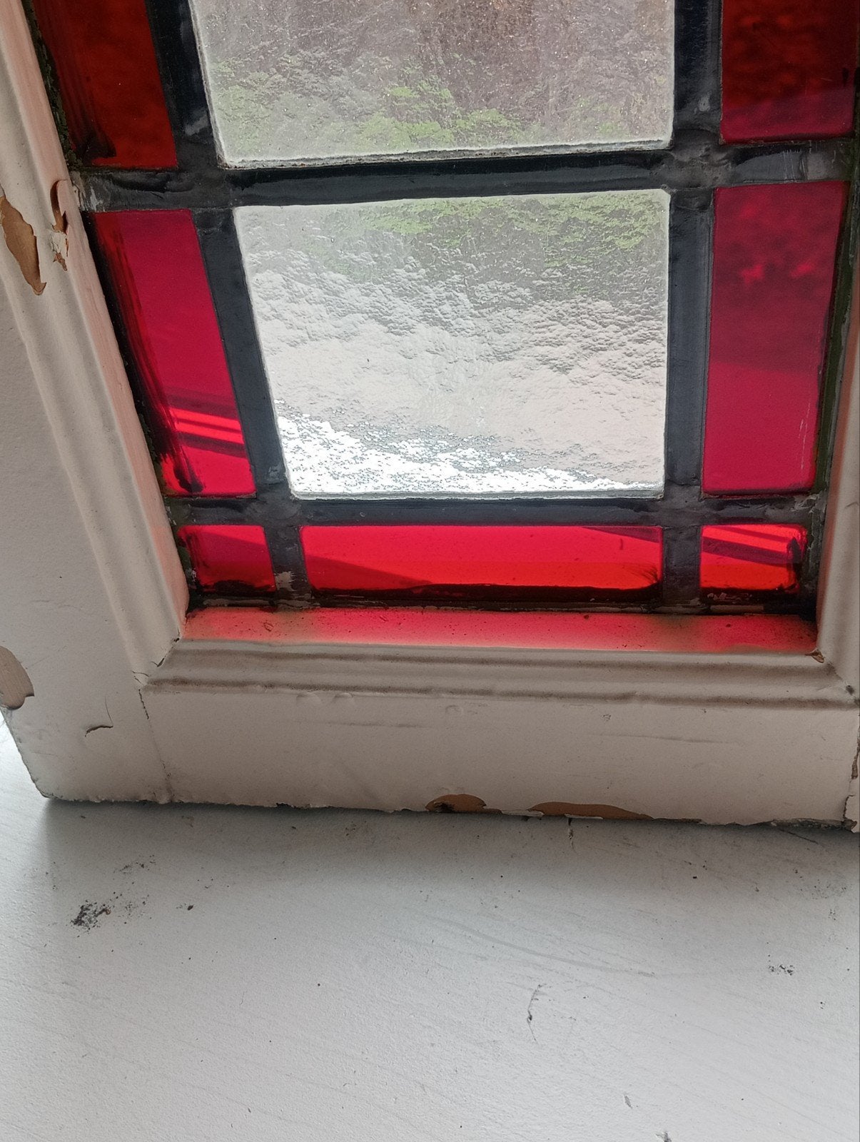 super gaaf glas in lood raampje voor 25 euro afhalen., Ophalen