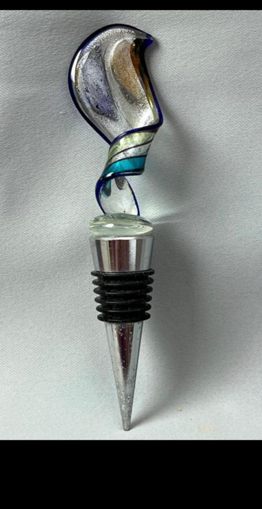Decoratieve Wijnstopper met Glazen Top, Verzamelen, Ophalen of Verzenden, Gebruikt