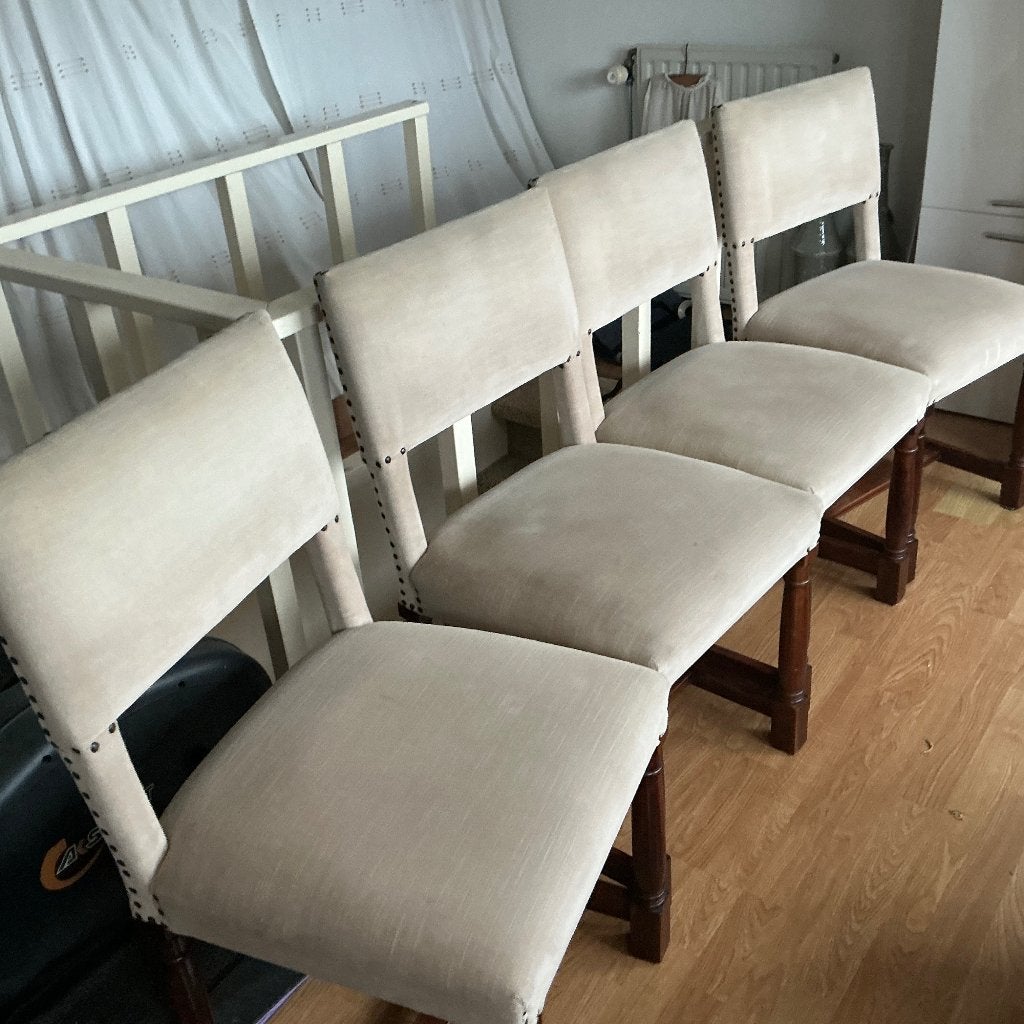 4  oud hollandsche eetkamer stoelen van laat 1800, Ophalen