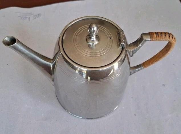 Vintage RIO 200 Holland Theepot met Rotan Handvat, Ophalen of Verzenden