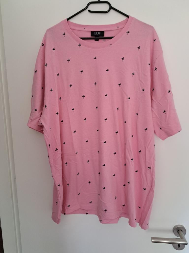 Heren tshirt, Overige maten, Zo goed als nieuw, Roze, Smog
