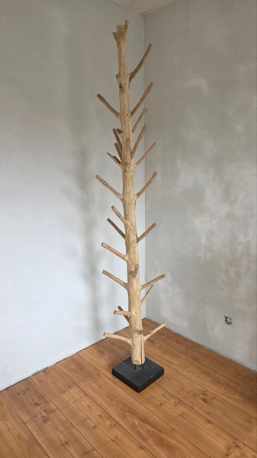 Unieke staande kapstok houten tak, Ophalen, 200 cm of meer, Zo goed als nieuw, Staande kapstok