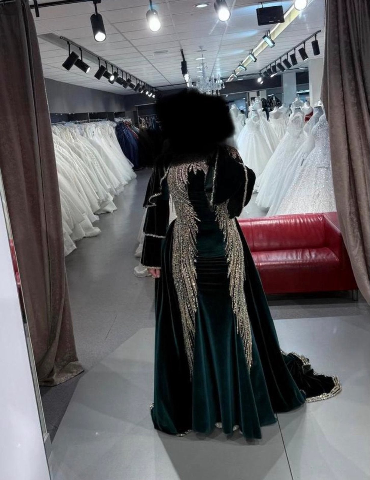 Groene emerald hennajurk | Zumrut Yesil kinalik, bindalli, Kleding | Dames, Gelegenheidskleding, Ophalen, Zo goed als nieuw, Groen