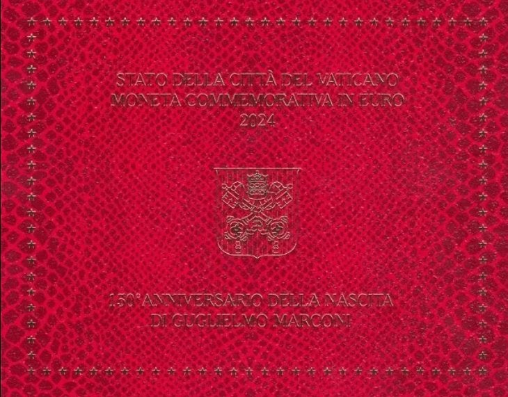 Vaticaanstad 2 euro 2024 BU – Gulielmo Marconi, Ophalen of Verzenden, Vaticaanstad, 2 euro, Losse munt