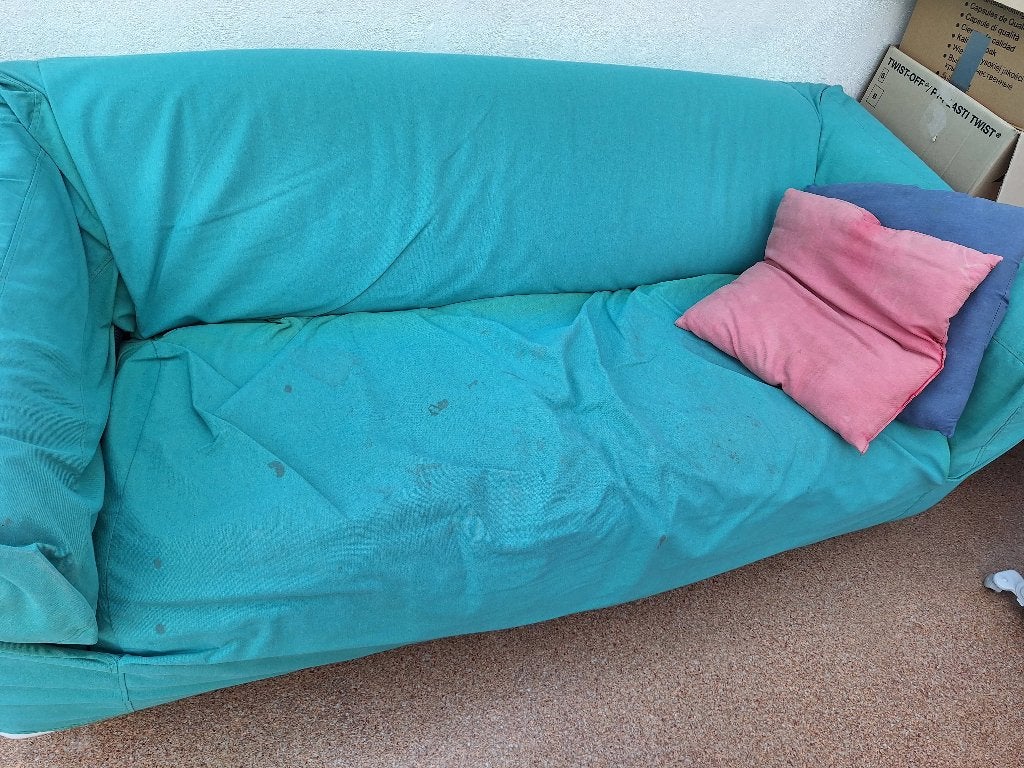 Tweezitsbank gratis, Huis en Inrichting, Ophalen, Gebruikt, 150 tot 200 cm, Tweepersoons