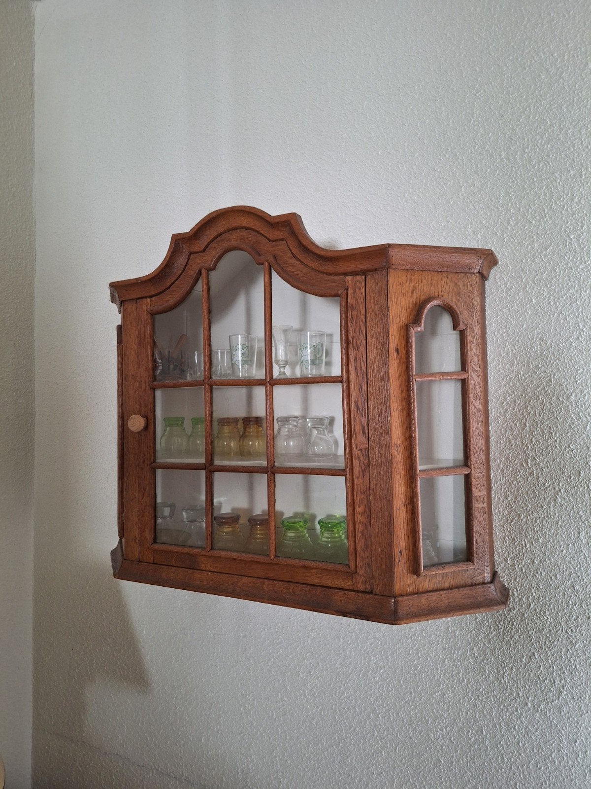 Massief houten vitrinekast - Curio kastje, Ophalen