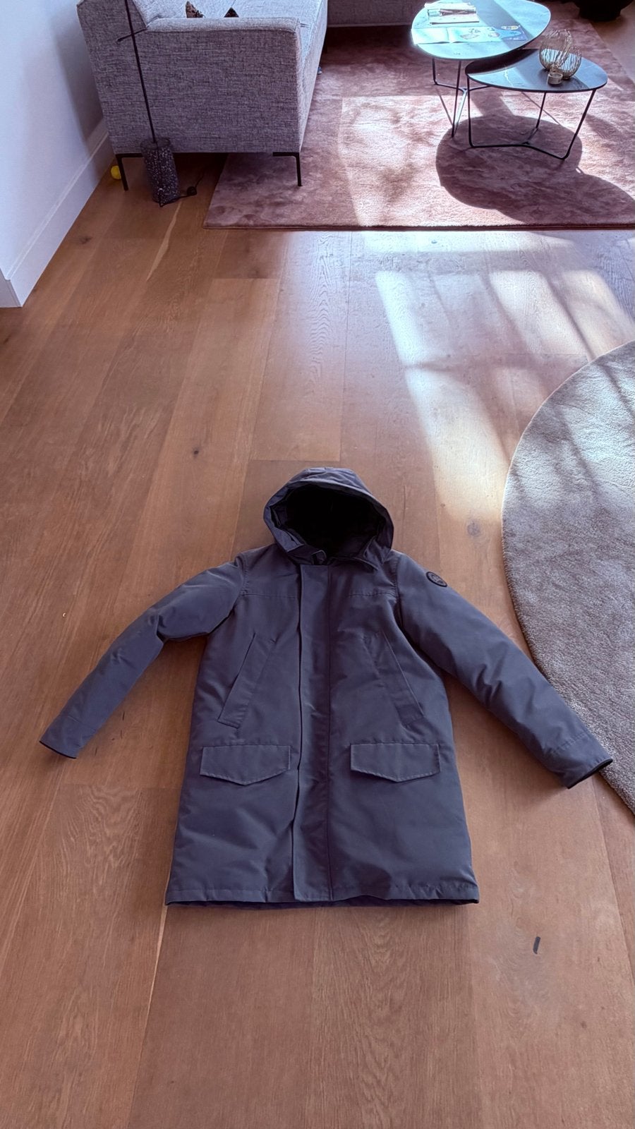 Canada Goose Langford Parka Black Label - Titanium - Maat L, Ophalen of Verzenden, Zo goed als nieuw, Maat 52/54 (L), Grijs